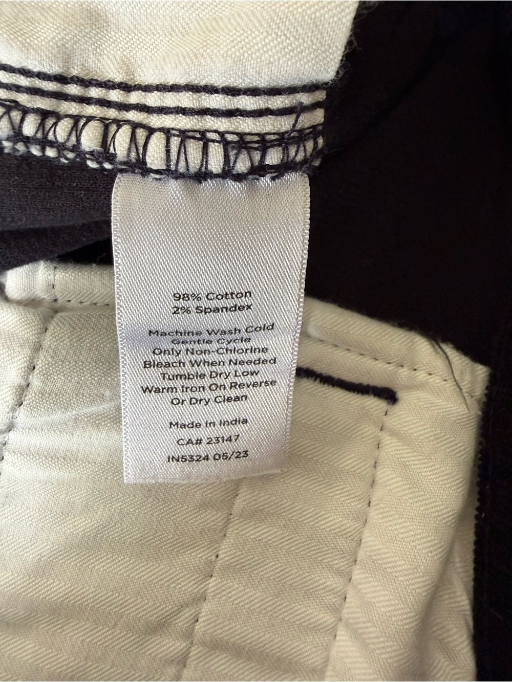 Talbots Navy Corduroy Straight Leg Pants Approx 38x31 Cotton Stretch - Picture 6 of 9